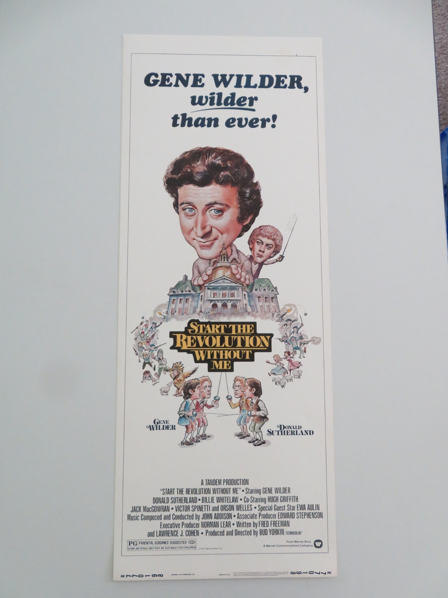 START THE REVOLUTION WITHOUT ME US INSERT POSTER GENE WILDER D. SUTHERLAND 1977 - Rendezvous Cinema
