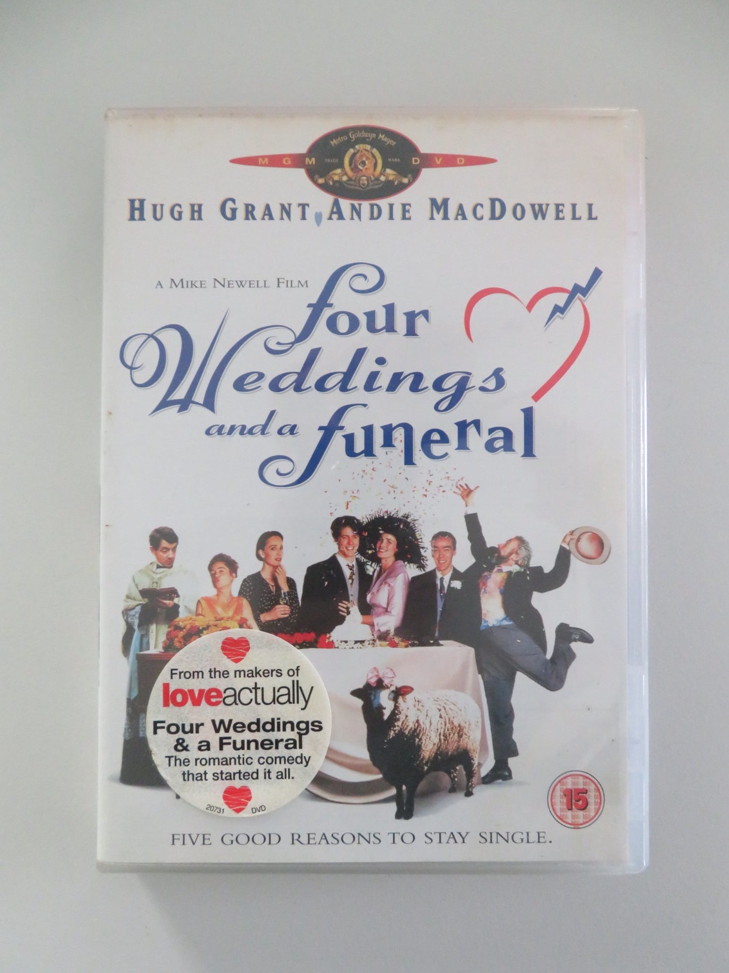 FOUR WEDDINGS AND A FUNERAL (DVD) HUGH GRANT ANDIE MACDOWELL 1994 REGION 2 - Rendezvous Cinema