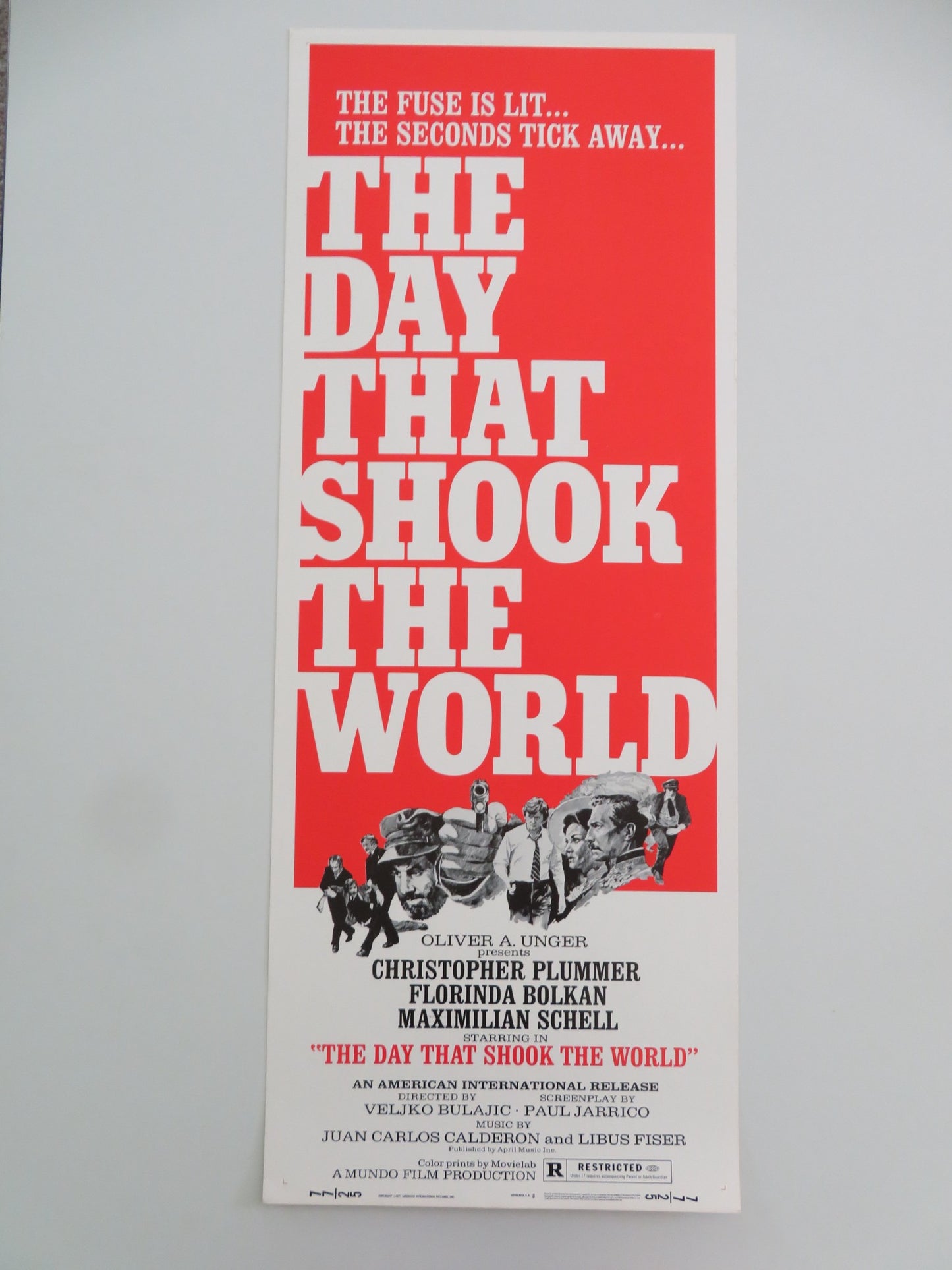 THE DAY THAT SHOOK THE WORLD US INSERT POSTER CHRISTOPHER PLUMMER F. BOLKAN 1977 - Rendezvous Cinema