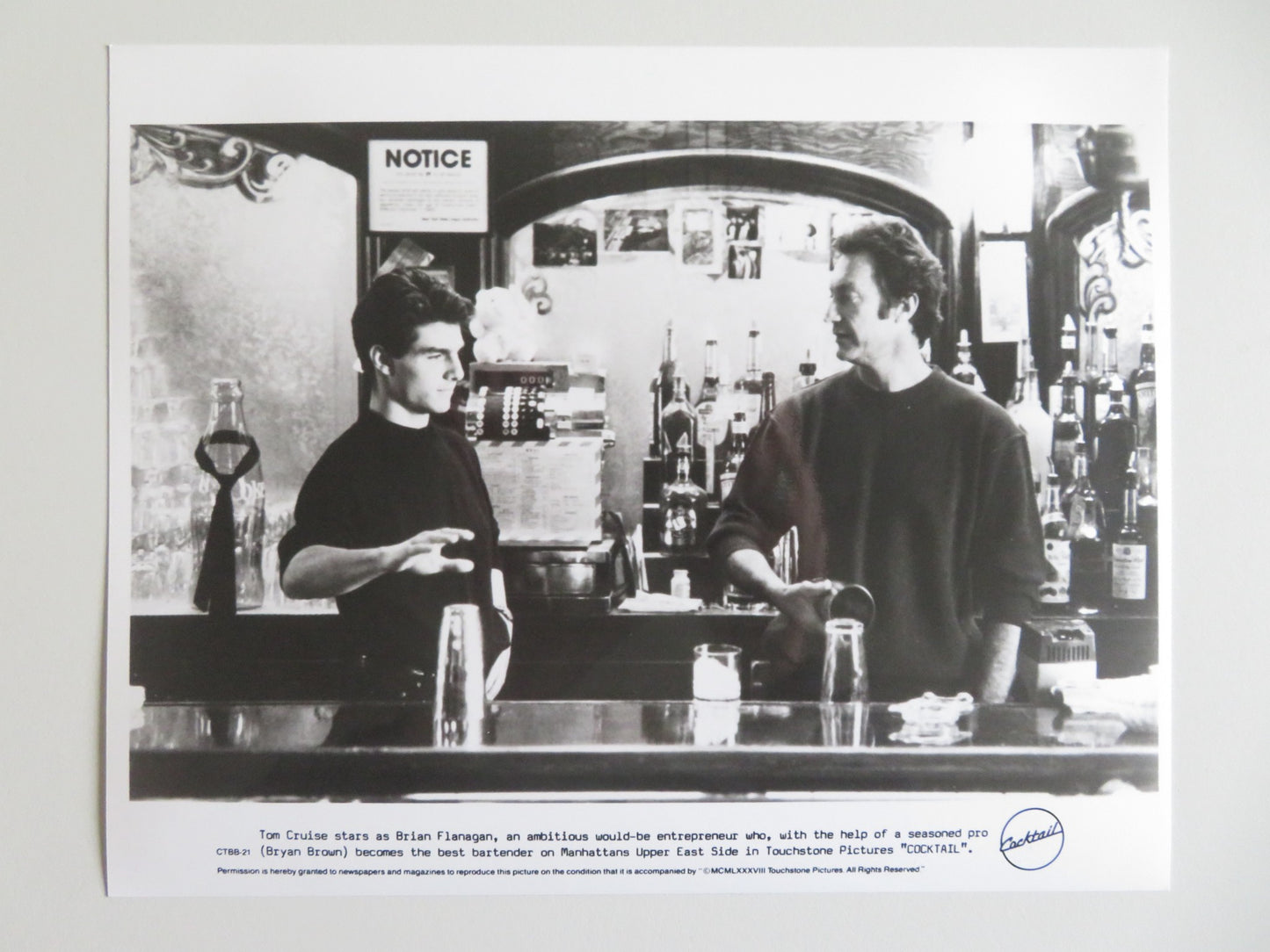 COCKTAIL MOVIE STILL PHOTO LOT OF 6 TOM CRUISE ELISABETH SHUE 1988