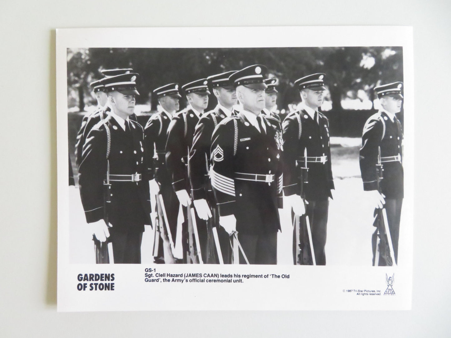 GARDENS OF STONE MOVIE STILL PHOTO LOT OF 8 JAMES CAAN ANJELICA HUSTON 1987