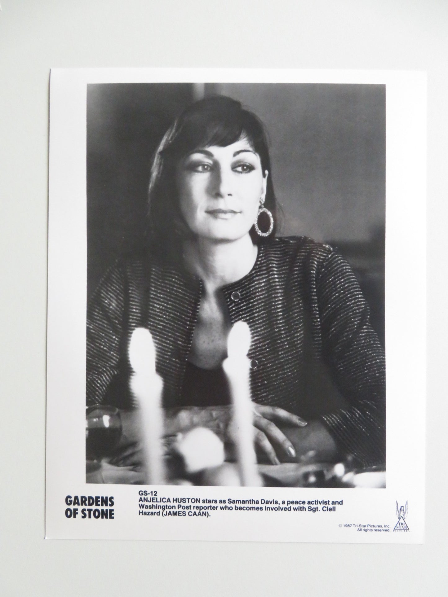 GARDENS OF STONE MOVIE STILL PHOTO LOT OF 8 JAMES CAAN ANJELICA HUSTON 1987