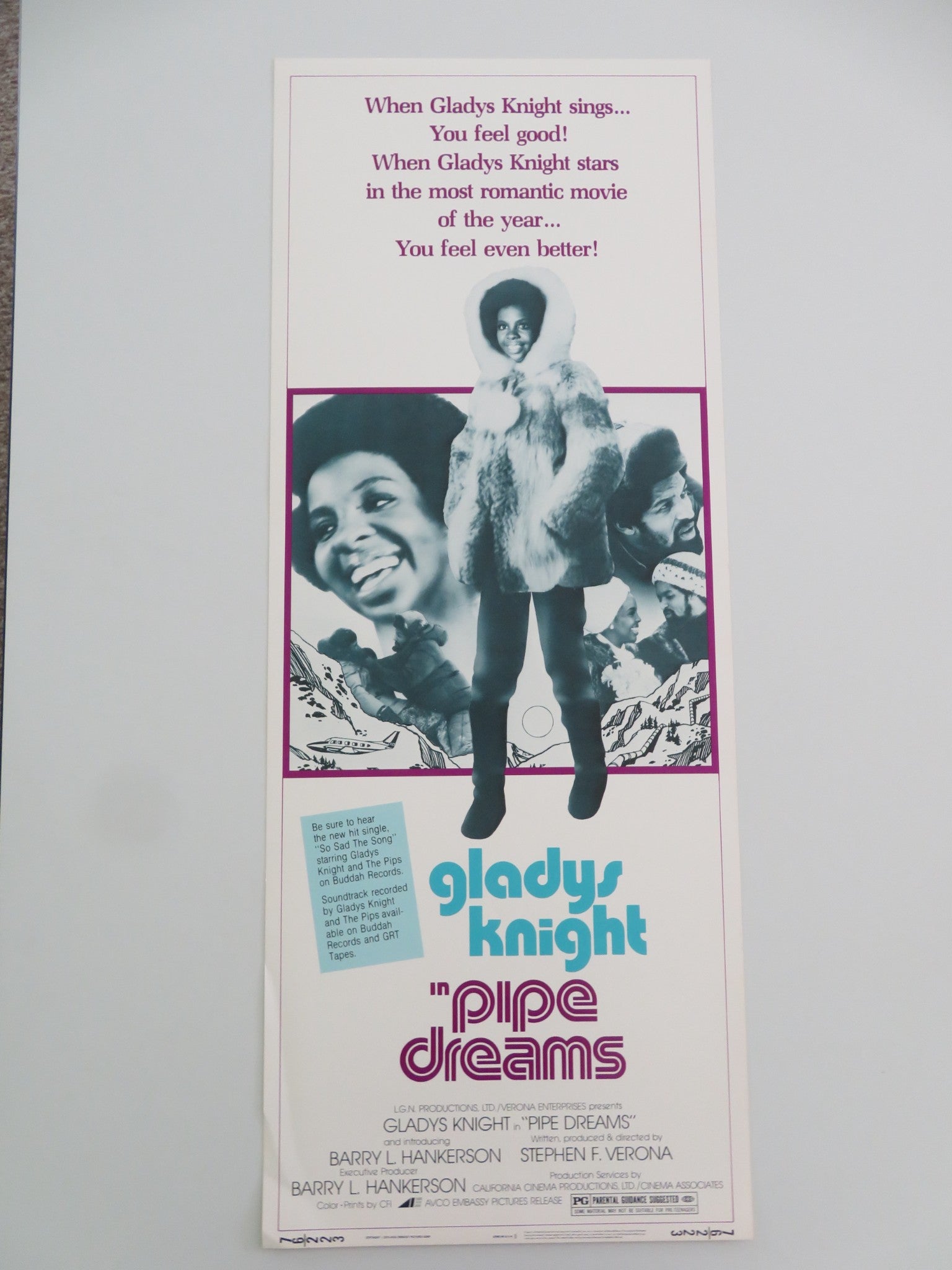 PIPE DREAMS US INSERT POSTER GLADYS KNIGHT WAYNE TIPPIT 1976 - Rendezvous Cinema