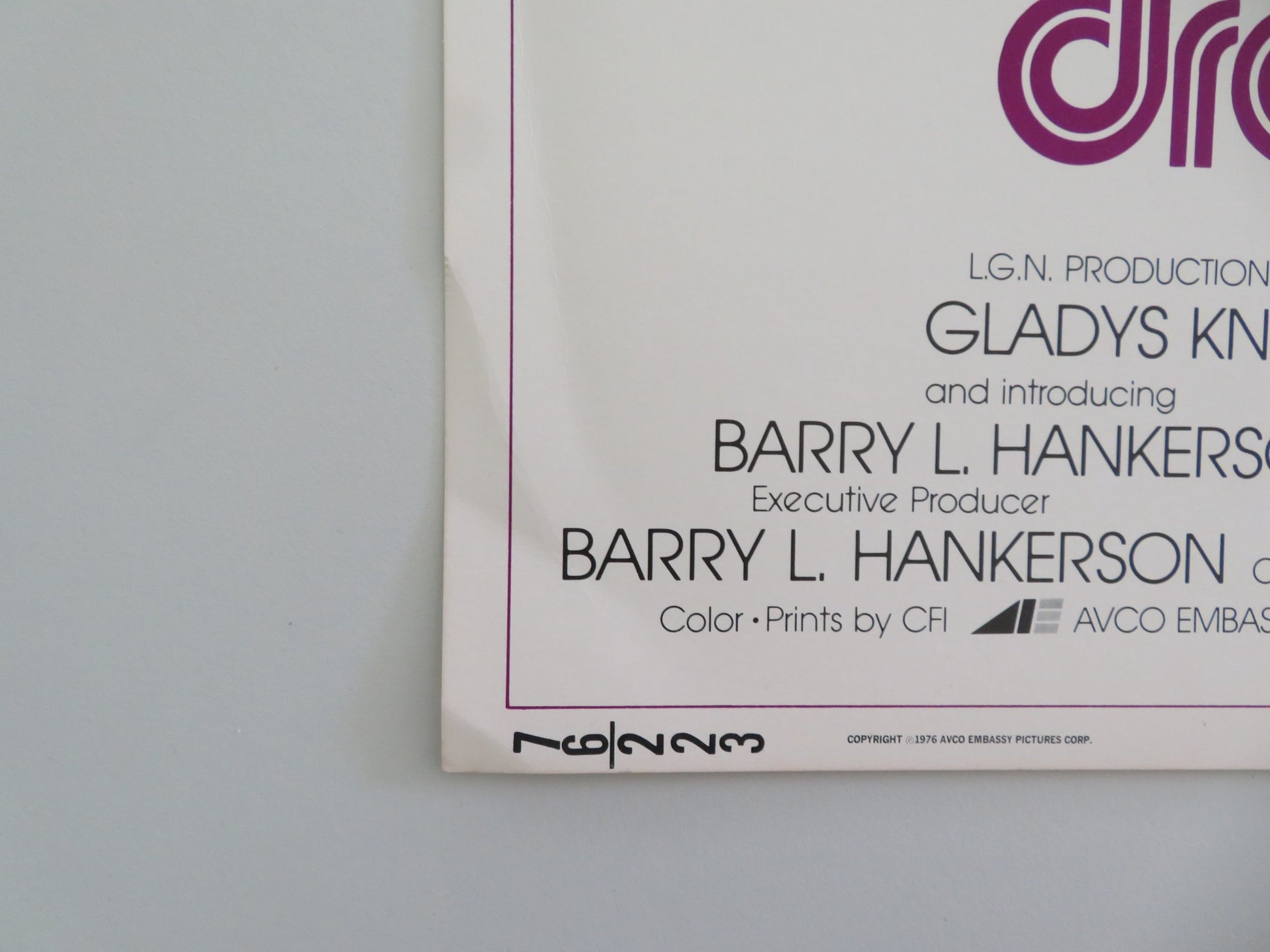 PIPE DREAMS US INSERT POSTER GLADYS KNIGHT WAYNE TIPPIT 1976 - Rendezvous Cinema