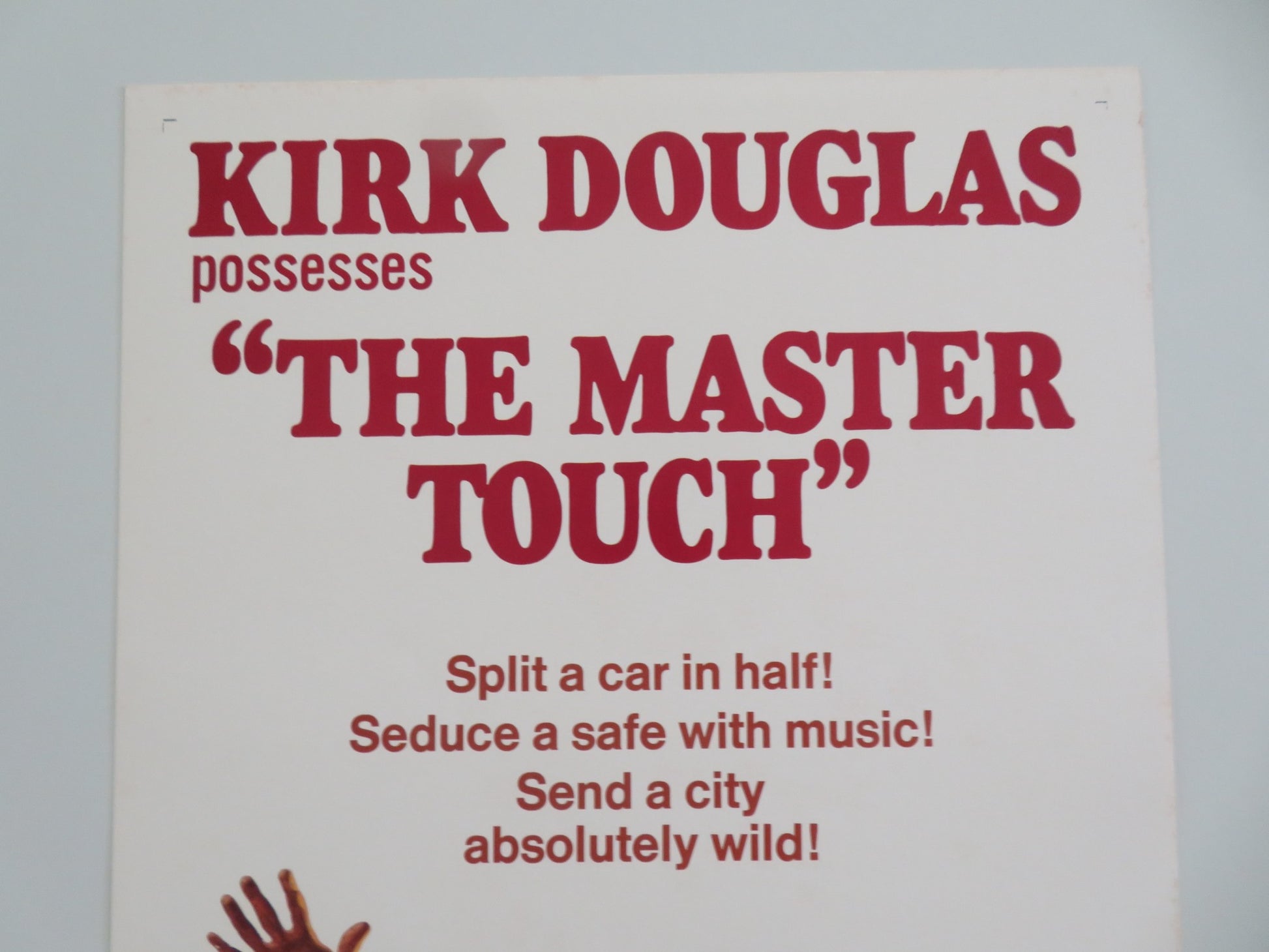 THE MASTER TOUCH US INSERT POSTER KIRK DOUGLAS GIULIANO GEMMA 1974 - Rendezvous Cinema