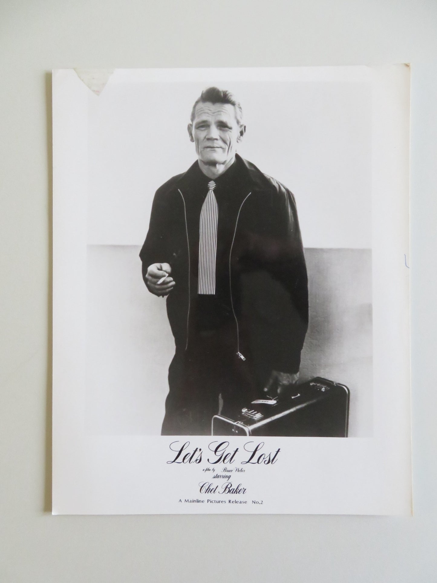 LET'S GET LOST MOVIE STILL PHOTO LOT OF 2 CHET BAKER FLEA CHRIS ISAAC 1988