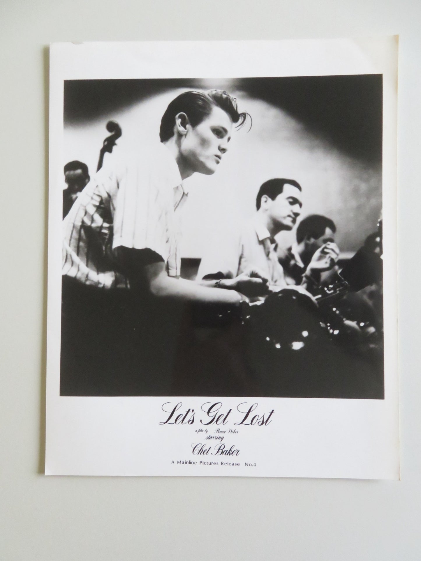 LET'S GET LOST MOVIE STILL PHOTO LOT OF 2 CHET BAKER FLEA CHRIS ISAAC 1988