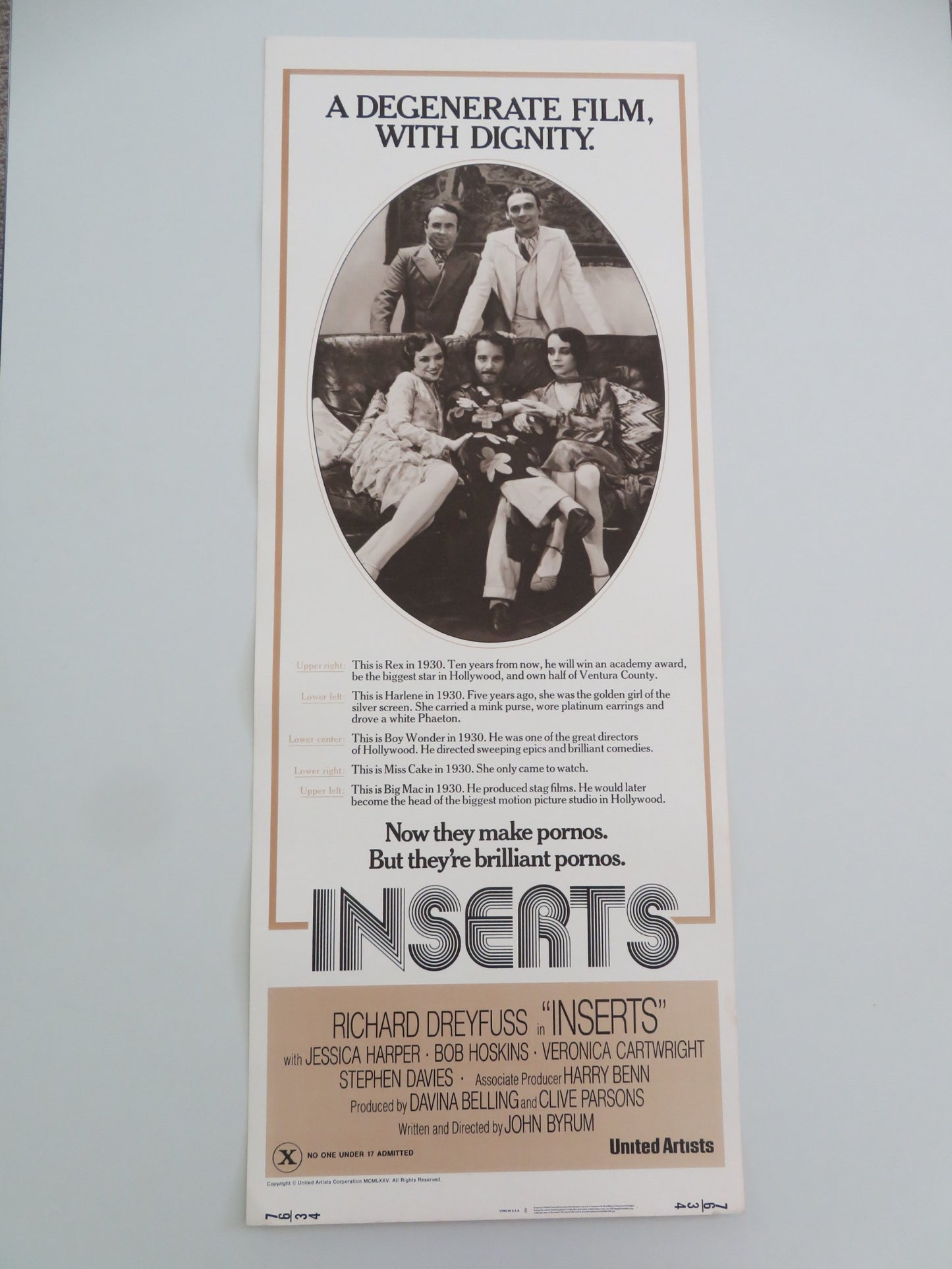 INSERTS US INSERT POSTER RICHARD DREYFUSS BOB HOSKINS 1975 - Rendezvous Cinema