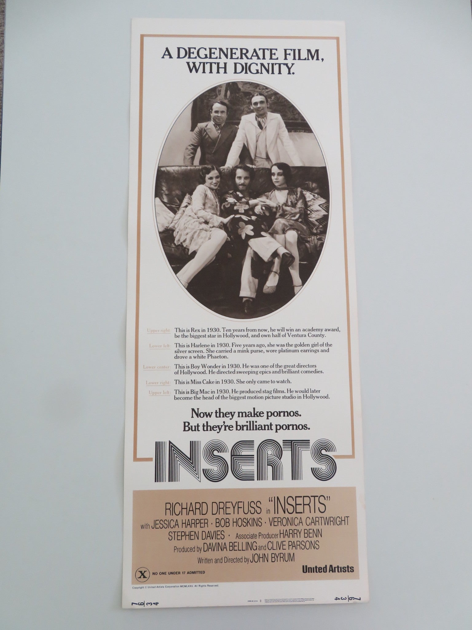 INSERTS US INSERT POSTER RICHARD DREYFUSS BOB HOSKINS 1975 - Rendezvous Cinema