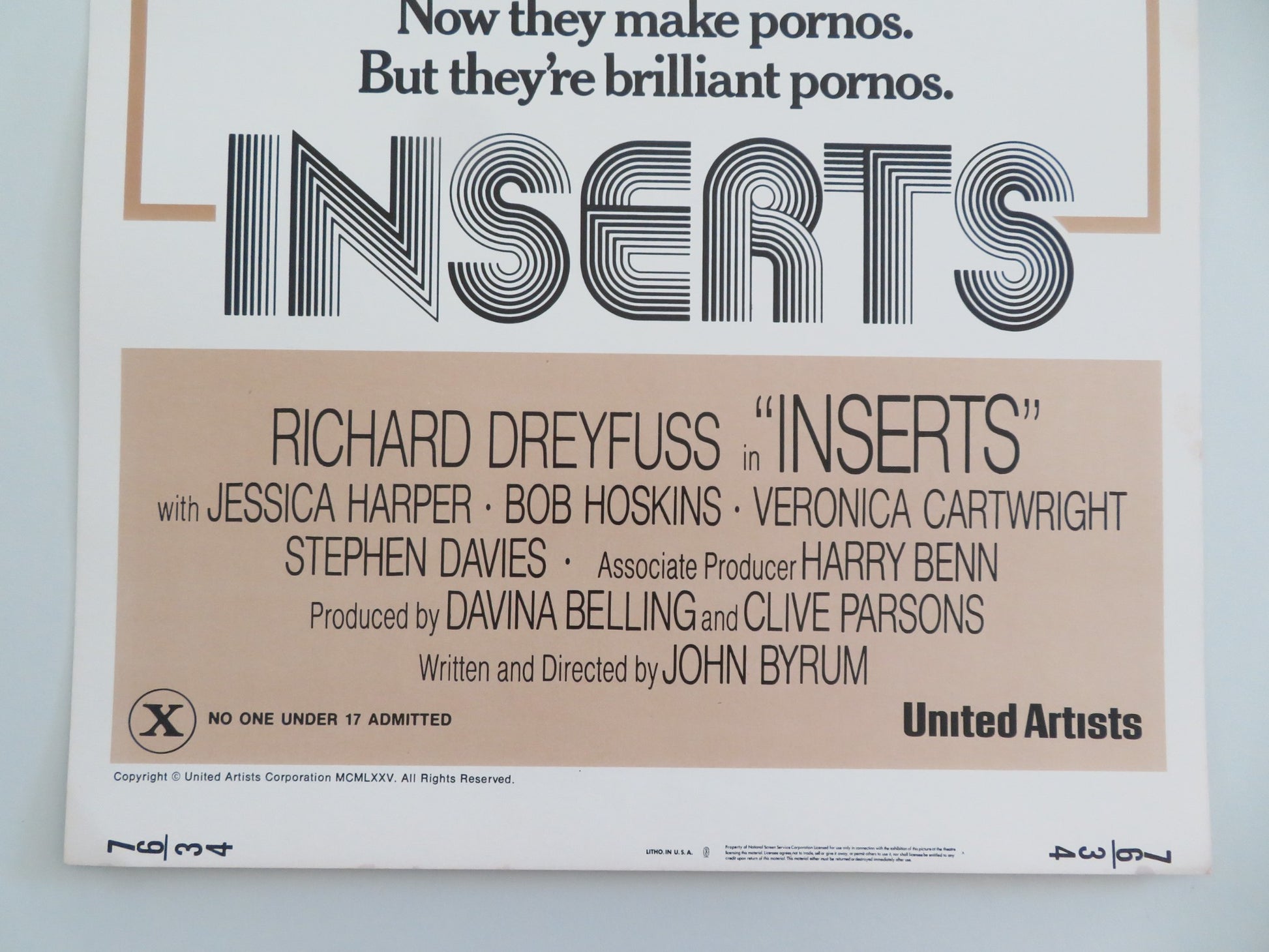 INSERTS US INSERT POSTER RICHARD DREYFUSS BOB HOSKINS 1975 - Rendezvous Cinema