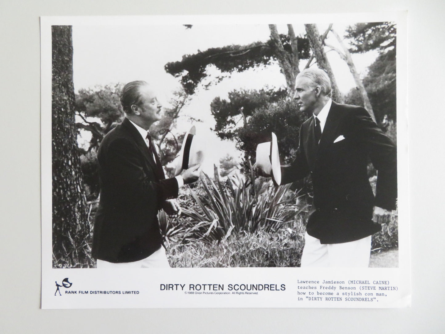 DIRTY ROTTEN SCOUNDRELS MOVIE STILL PHOTO LOT OF 10 STEVE MARTIN M. CAINE 1988