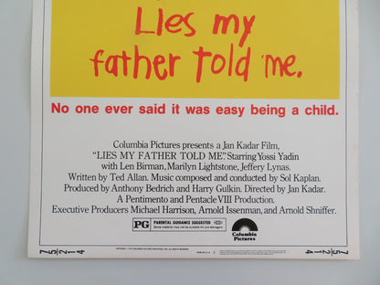 LIES MY FATHER TOLD ME US INSERT POSTER YOSSI YADIN LEN BIRMAN 1975 - Rendezvous Cinema