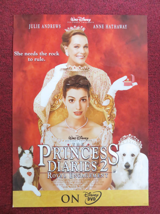THE PRINCESS DIARIES 2: ROYAL ENGAGEMENT DVD POSTER ANNE HATHAWAY 2004 - Rendezvous Cinema