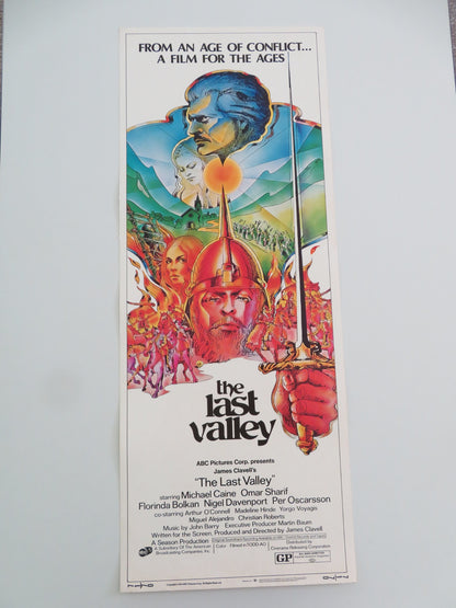 THE LAST VALLEY US INSERT POSTER MICHAEL CAINE OMAR SHARIF 1970 - Rendezvous Cinema