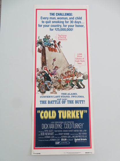 COLD TURKEY US INSERT POSTER DICK VAN DYKE PIPPA SCOTT 1970 - Rendezvous Cinema