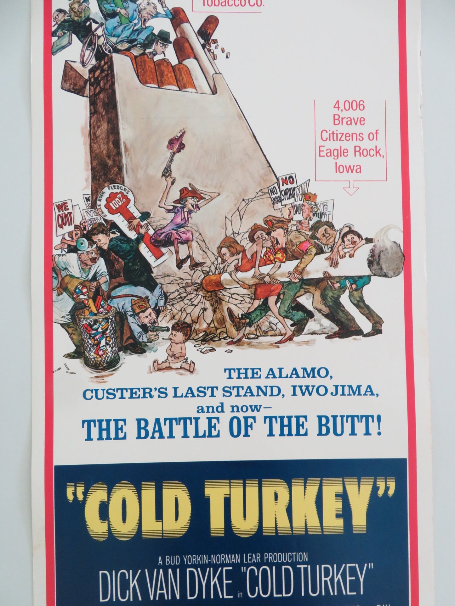 COLD TURKEY US INSERT POSTER DICK VAN DYKE PIPPA SCOTT 1970 - Rendezvous Cinema