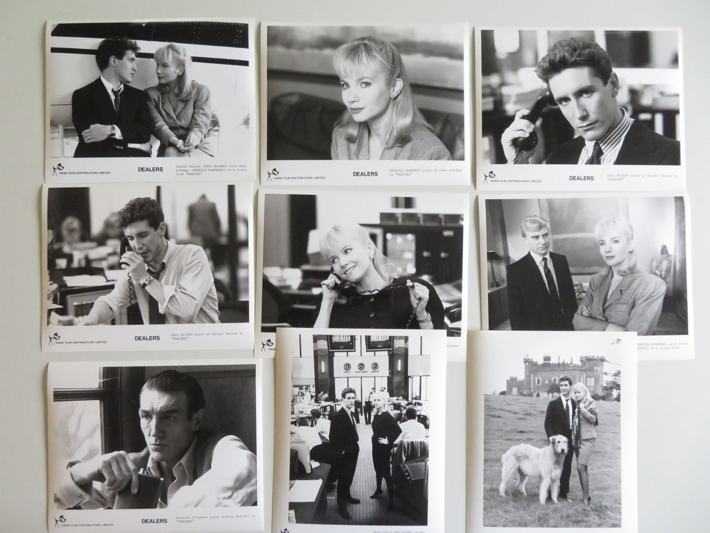 DEALERS MOVIE STILL PHOTO LOT OF 9 PAUL MCGANN REBECCA DEMORNAY 1989