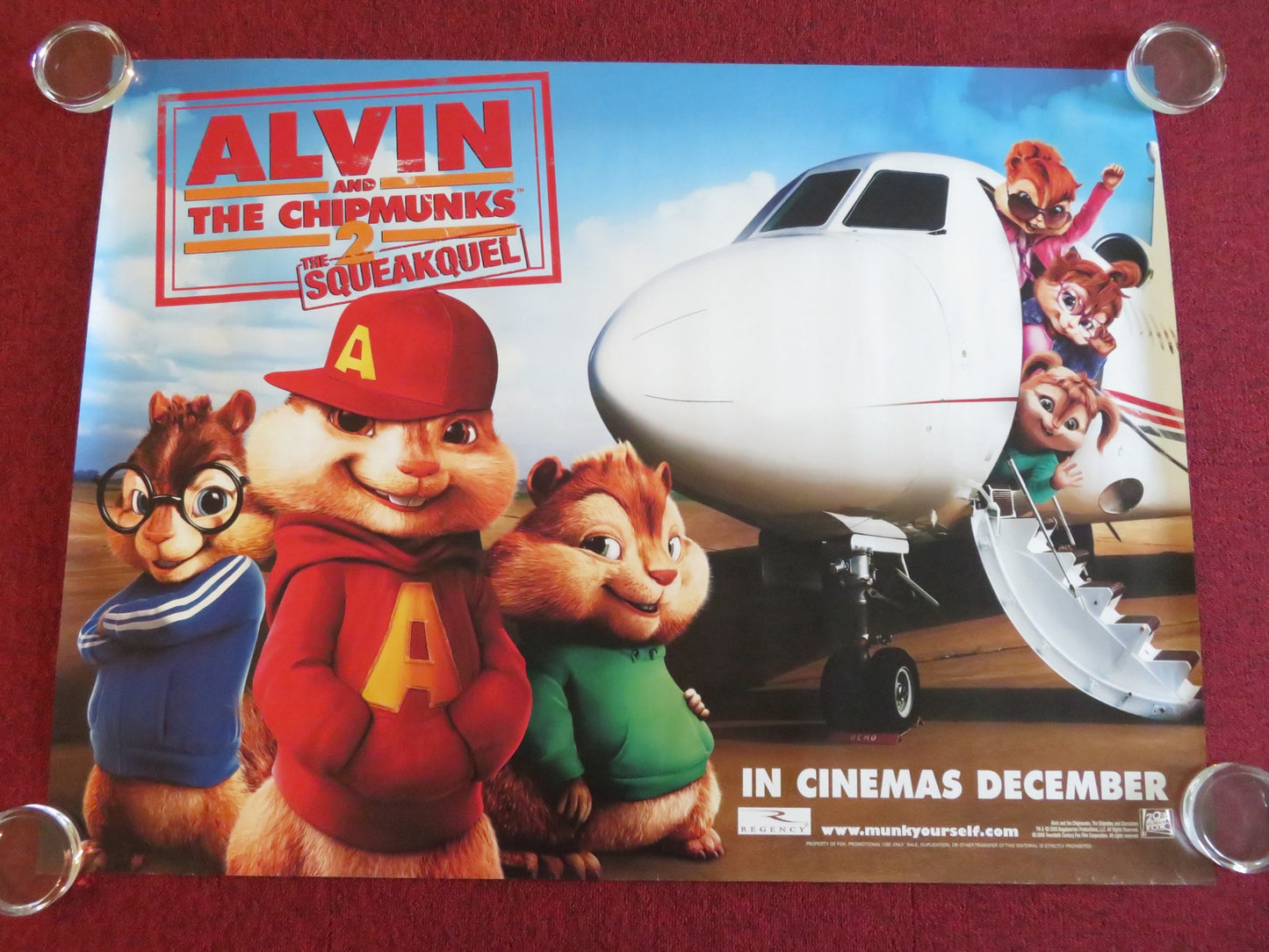 ALVIN AND THE CHIPMUNKS: THE SQUEAKQUEL - B UK QUAD ROLLED POSTER JASON LEE 2009