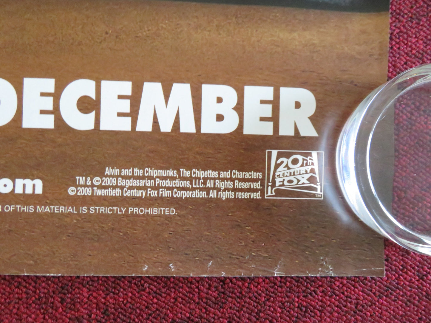 ALVIN AND THE CHIPMUNKS: THE SQUEAKQUEL - B UK QUAD ROLLED POSTER JASON LEE 2009