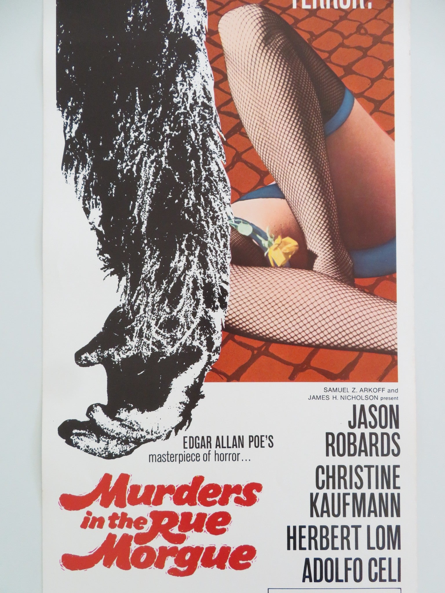 MURDERS IN THE RUE MORGUE US INSERT POSTER JASON ROBARDS CHRISTINE KAUFMAN 1971 - Rendezvous Cinema