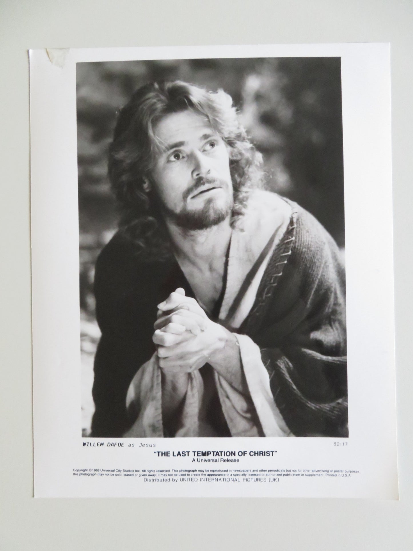 THE LAST TEMPTATION OF CHRIST MOVIE STILL PHOTO LOT OF 6 WILLEM DAFOE 1988