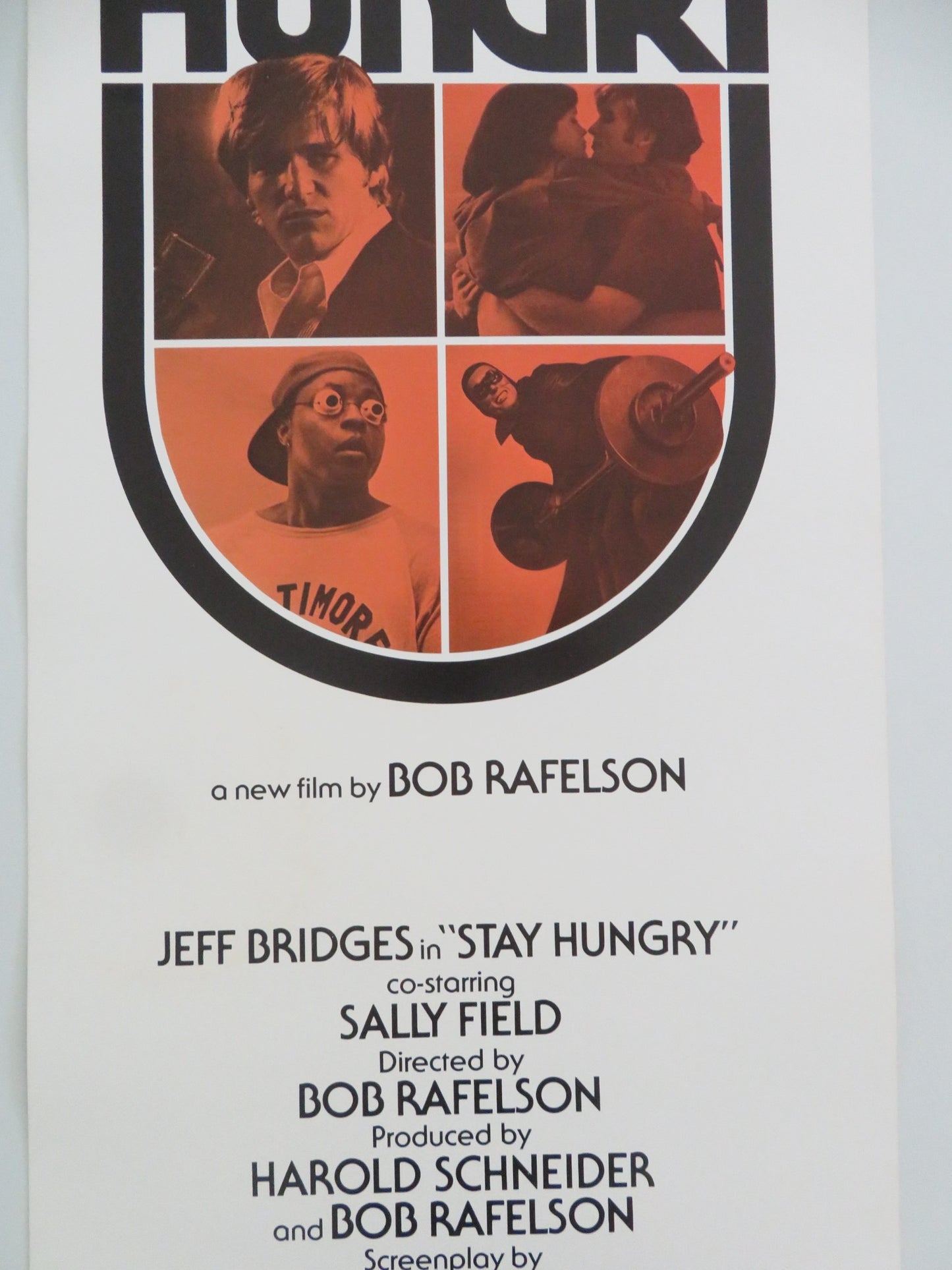 STAY HUNGRY US INSERT POSTER JEFF BRIDGES SALLY FIELD ARNOLD SCHWARZENEGGER 1976 - Rendezvous Cinema