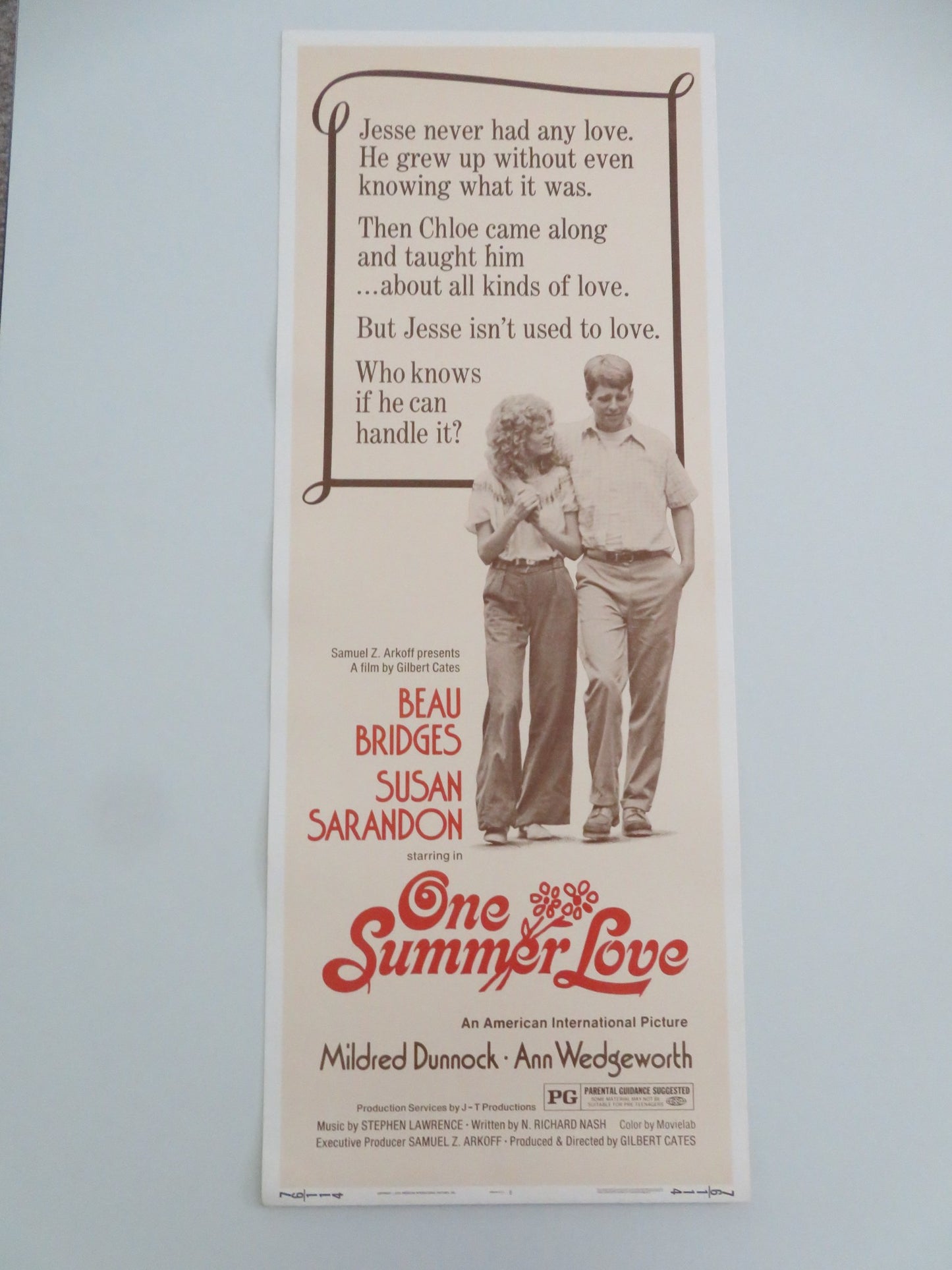 ONE SUMMER LOVE US INSERT POSTER BEAU BRIDGES SUSAN SARANDON 1976 - Rendezvous Cinema