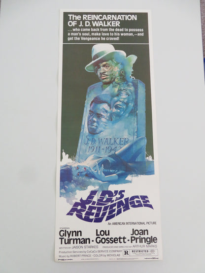 J.D.'S REVENGE US INSERT POSTER GLYNN TURMAN LOU GOSSETT 1976 - Rendezvous Cinema