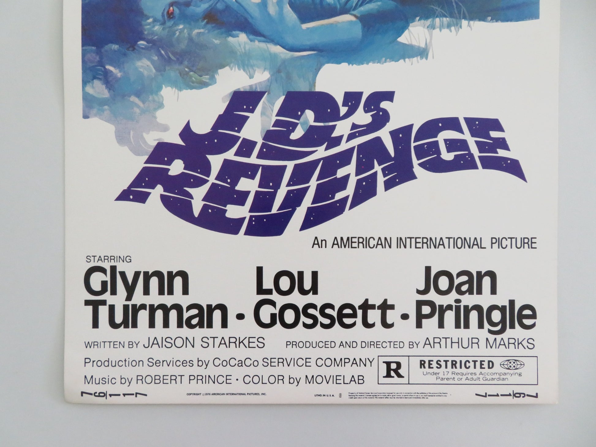 J.D.'S REVENGE US INSERT POSTER GLYNN TURMAN LOU GOSSETT 1976 - Rendezvous Cinema