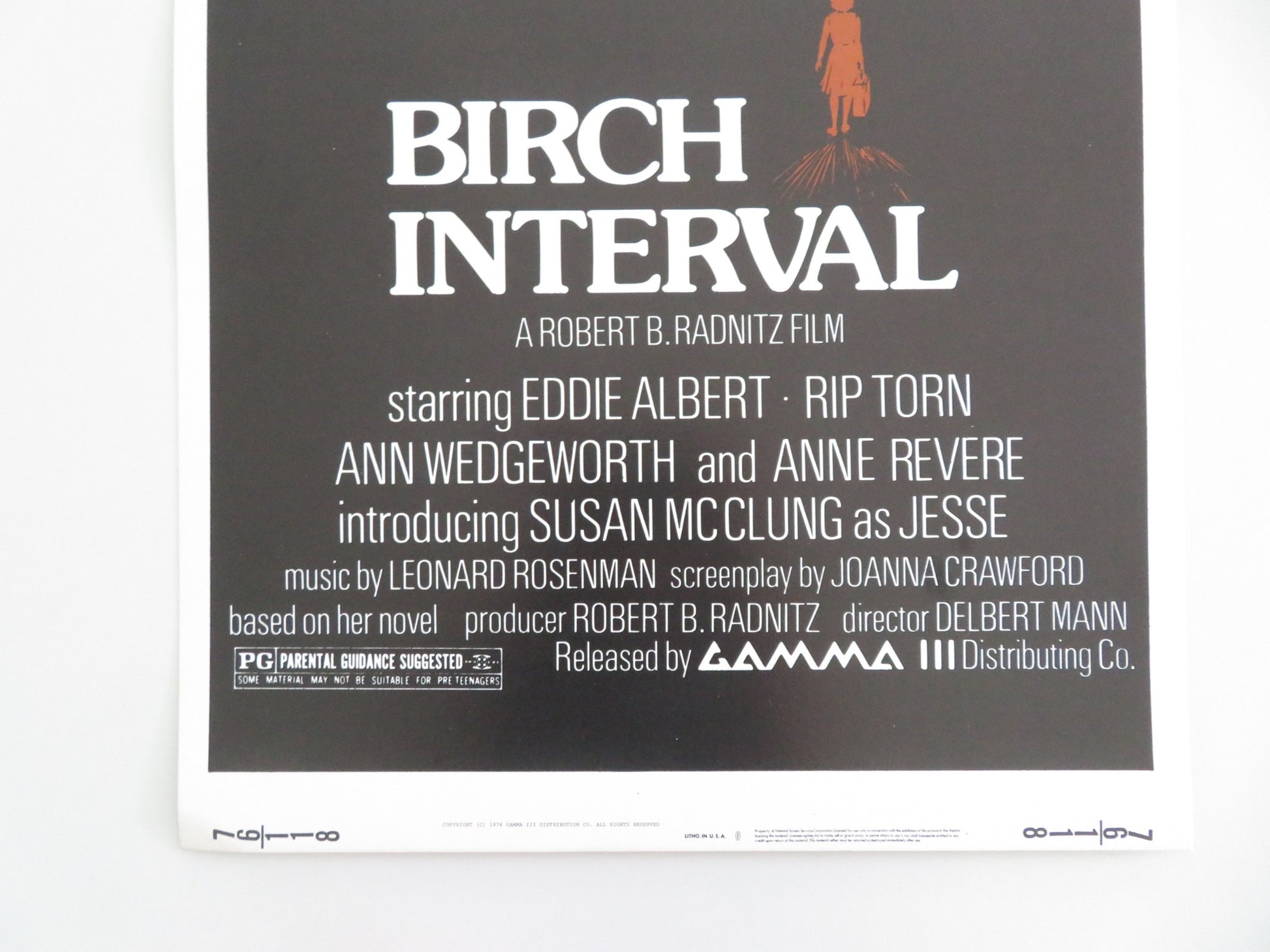 BIRCH INTERVAL US INSERT POSTER EDDIE ALBERT RIP TORN 1976 - Rendezvous Cinema