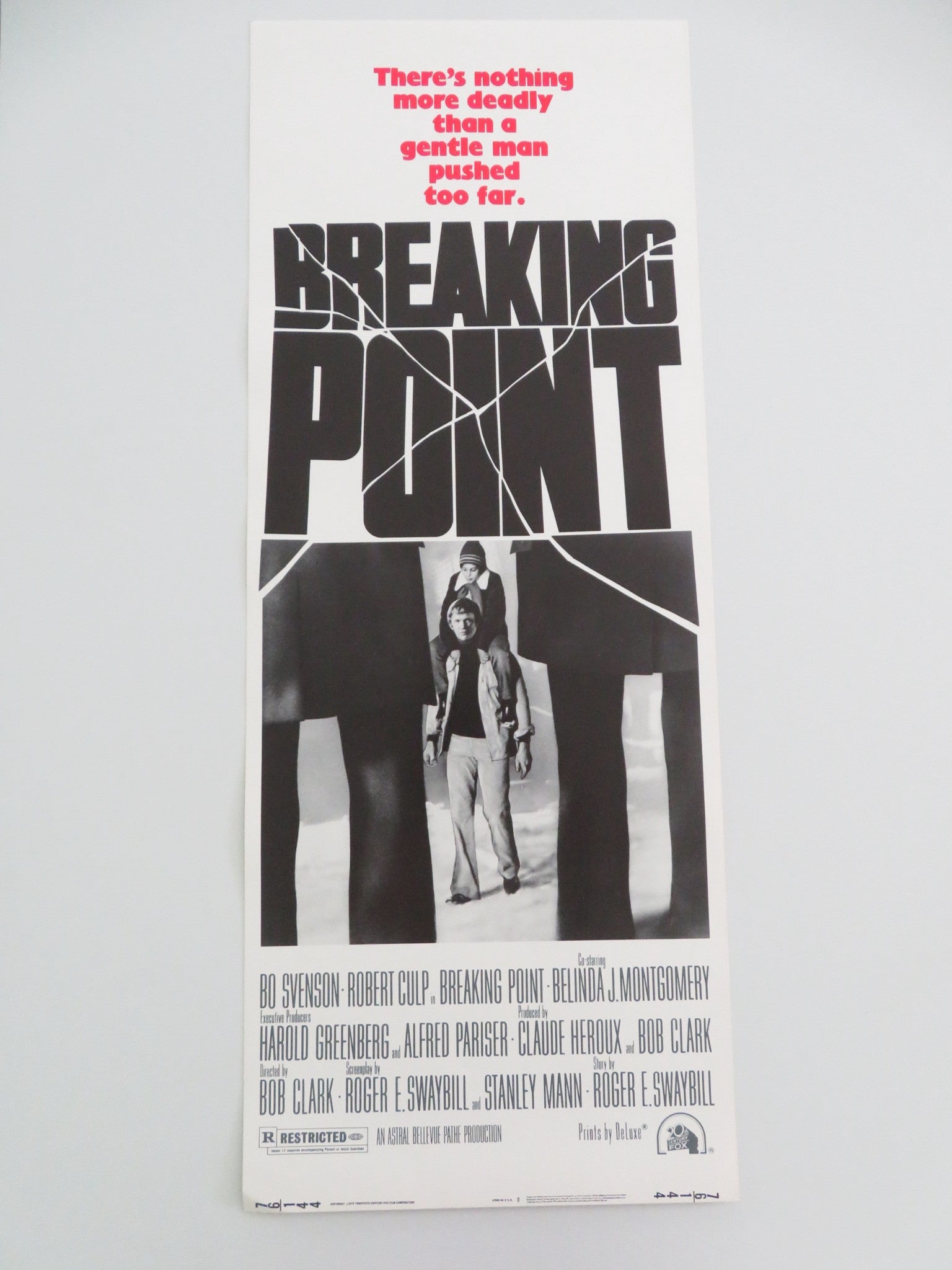 BREAKING POINT US INSERT POSTER BO SVENSON ROBERT CULP 1976 - Rendezvous Cinema