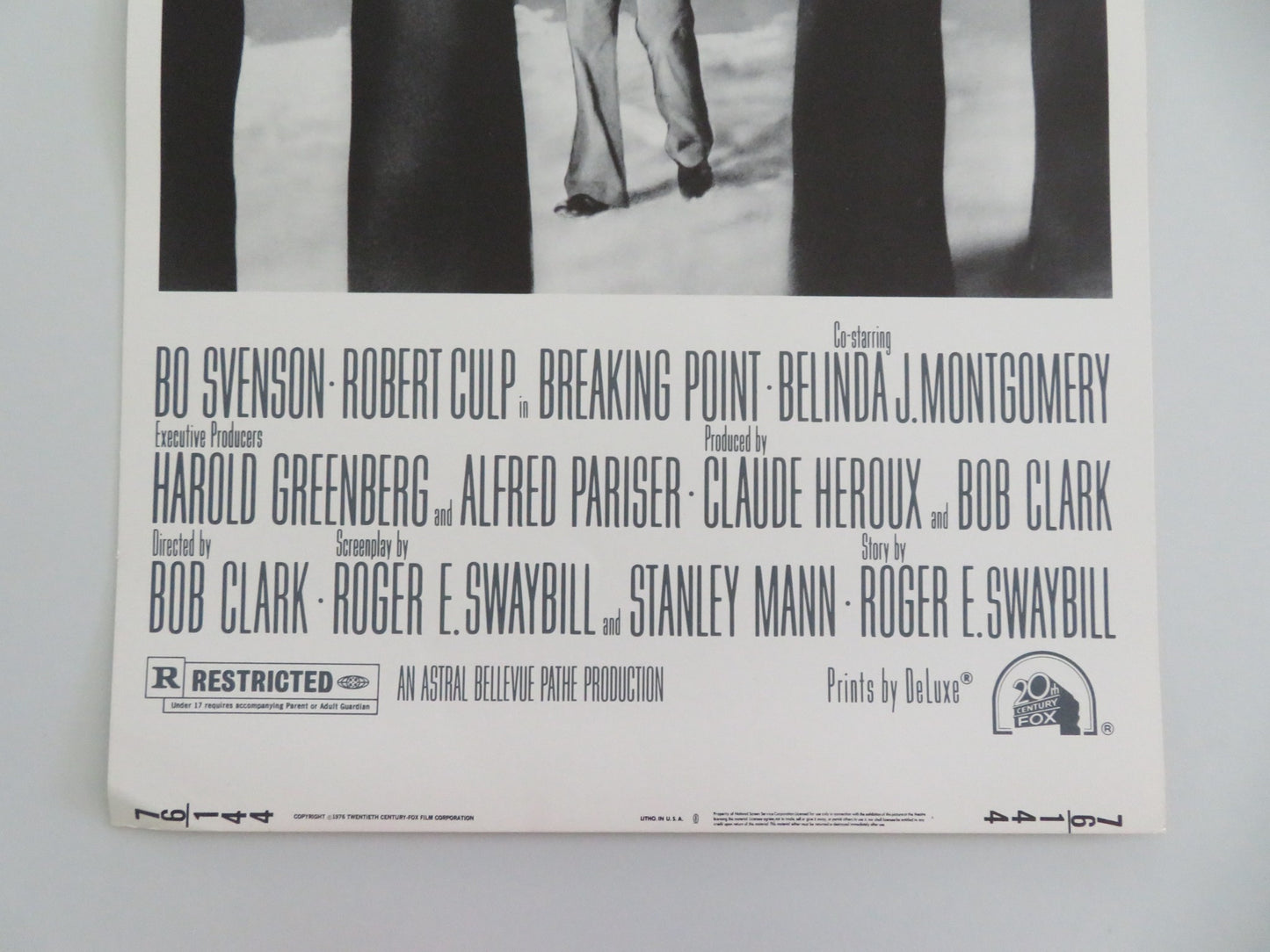 BREAKING POINT US INSERT POSTER BO SVENSON ROBERT CULP 1976 - Rendezvous Cinema