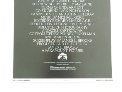 TERMS OF ENDEARMENT US INSERT POSTER SHIRLEY MACLAINE JACK NICHOLSON 1983 - Rendezvous Cinema