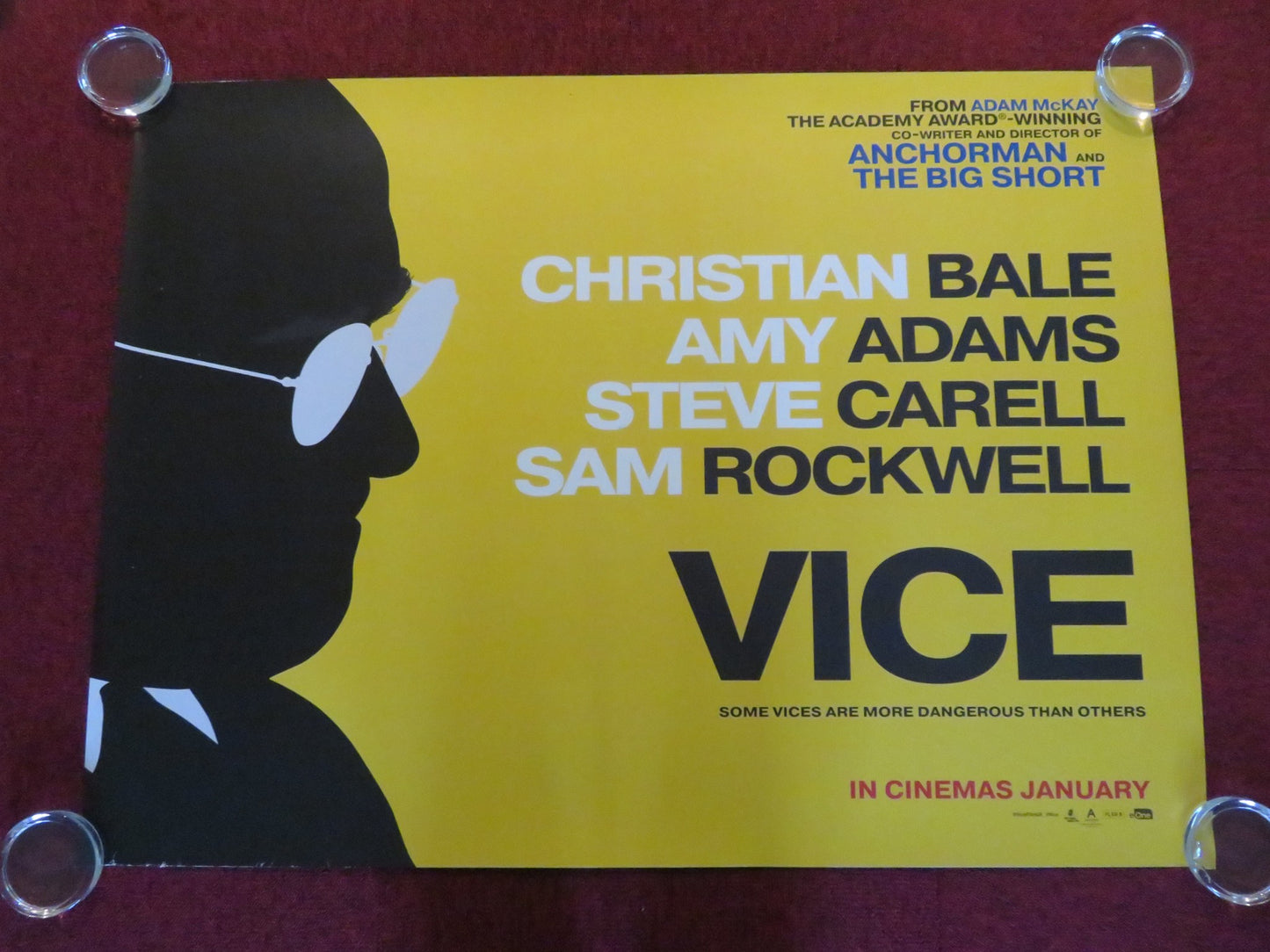 VICE - B UK QUAD ROLLED POSTER CHRISTIAN BALE SAM ROCKWELL AMY ADAMS 2018