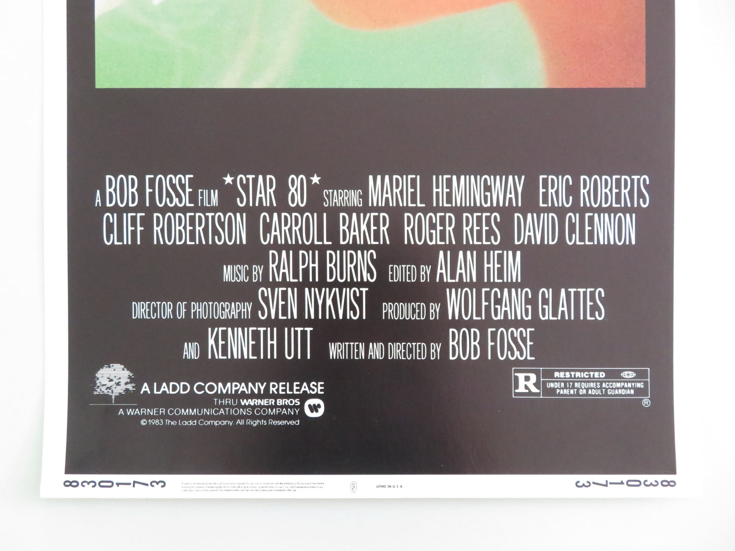 STAR 80 US INSERT POSTER MARIEL HEMINGWAY ERIC ROBERTS 1983 - Rendezvous Cinema