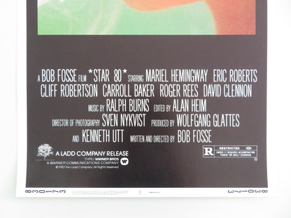 STAR 80 US INSERT POSTER MARIEL HEMINGWAY ERIC ROBERTS 1983 - Rendezvous Cinema