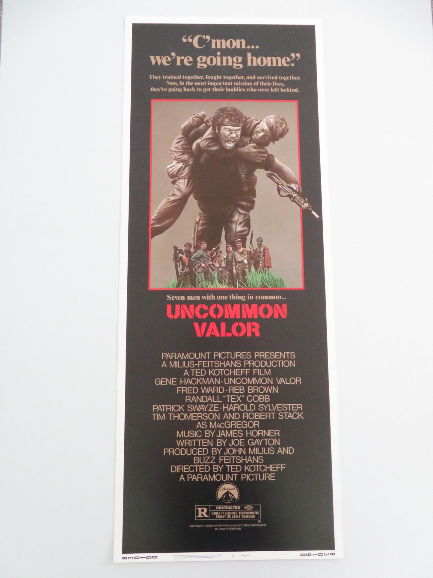 UNCOMMON VALOR US INSERT POSTER GENE HACKMAN FRED WARD 1983 - Rendezvous Cinema