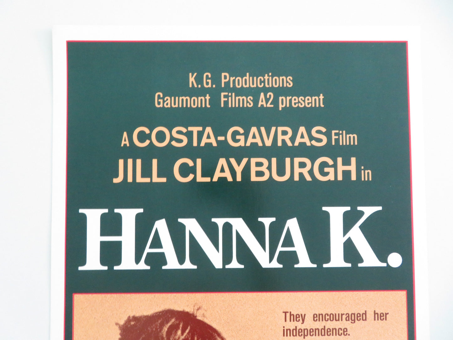HANNA K. US INSERT POSTER JILL CLAYBURGH GABRIEL BYRNE 1983 - Rendezvous Cinema