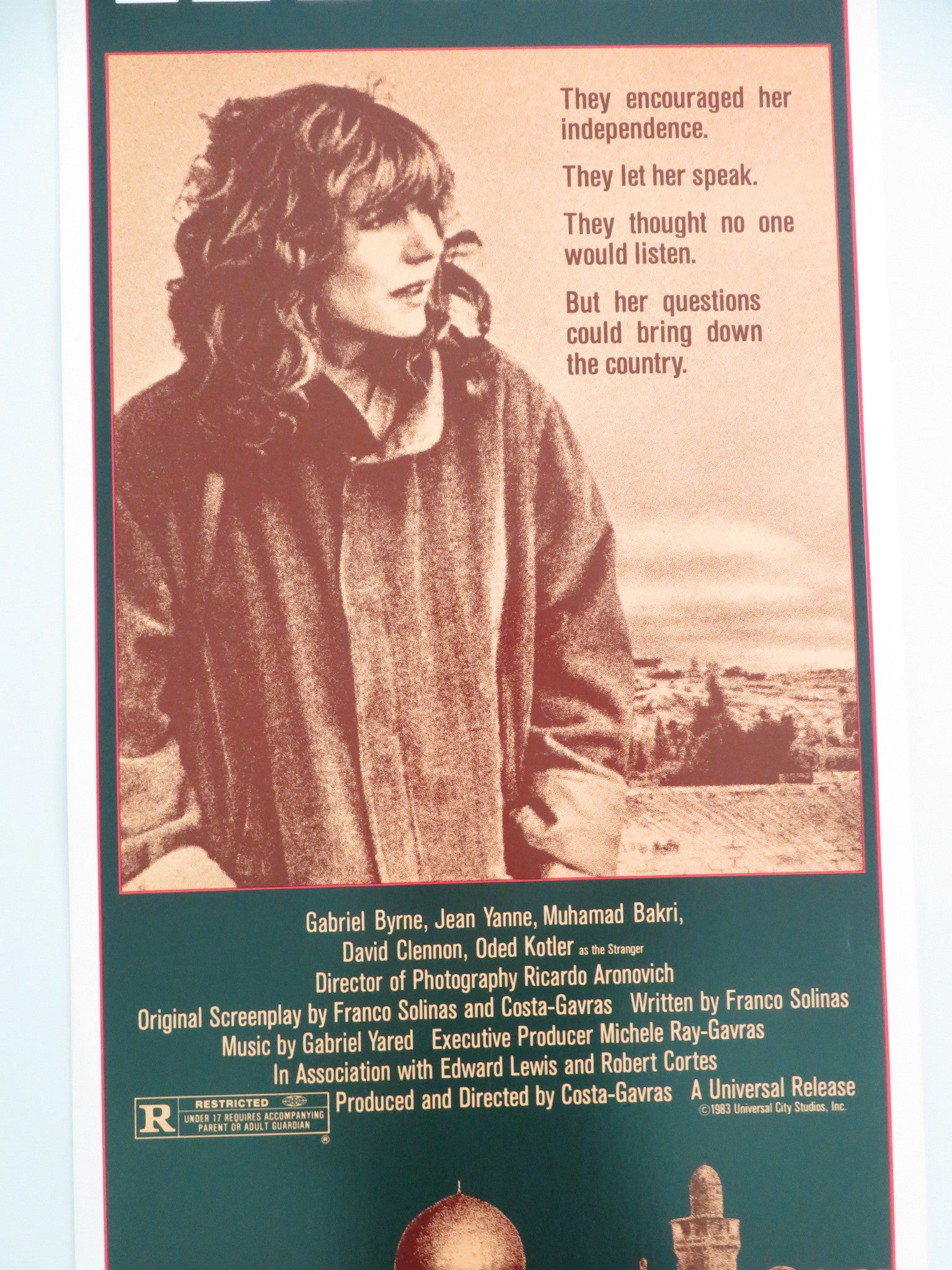 HANNA K. US INSERT POSTER JILL CLAYBURGH GABRIEL BYRNE 1983 - Rendezvous Cinema