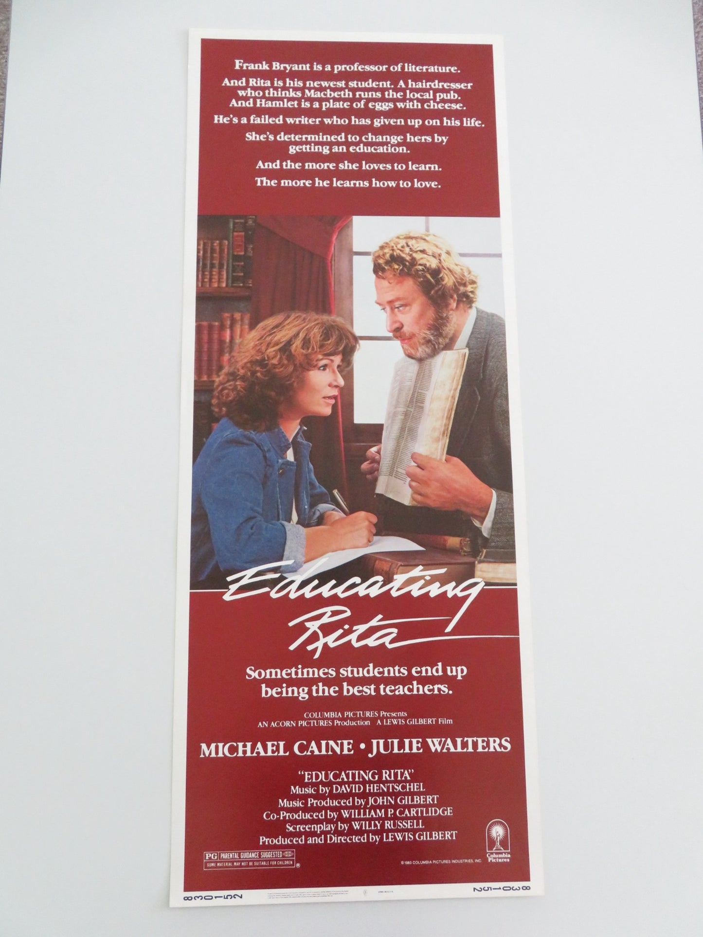 EDUCATING RITA US INSERT POSTER MICHAEL CAINE JULIE WALTERS 1983 - Rendezvous Cinema