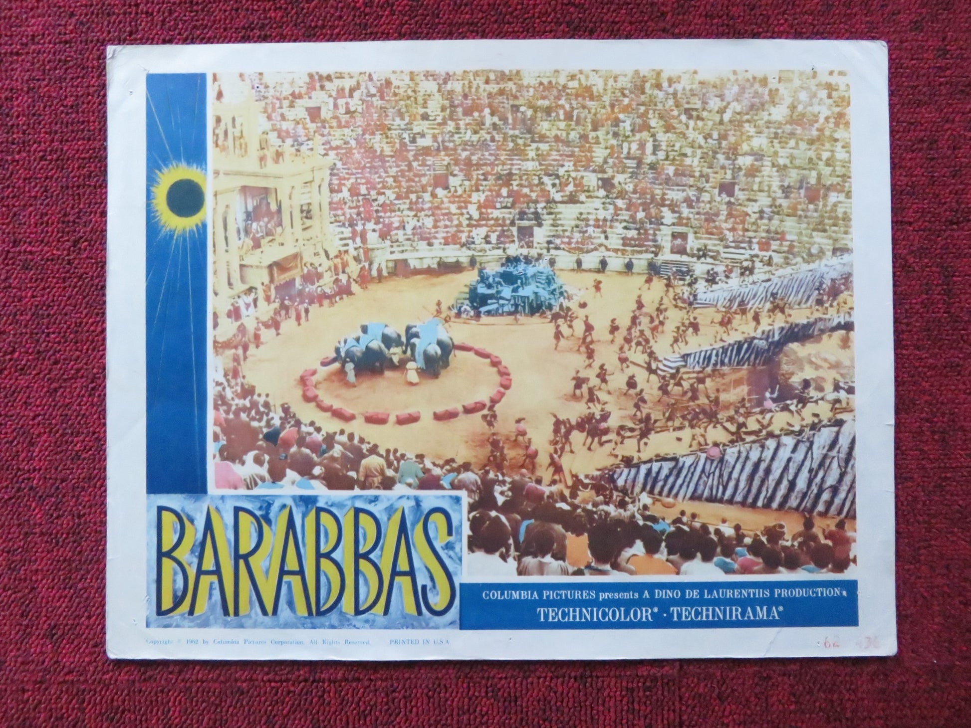 BARABBAS US LOBBY CARD FULL SET ANTHONY QUINN SILVANA MANGANO 1962 - Rendezvous Cinema