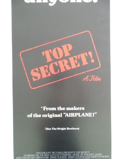 TOP SECRET! US INSERT POSTER VAL KILMER OMAR SHARIF 1984 - Rendezvous Cinema