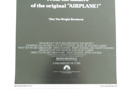 TOP SECRET! US INSERT POSTER VAL KILMER OMAR SHARIF 1984 - Rendezvous Cinema