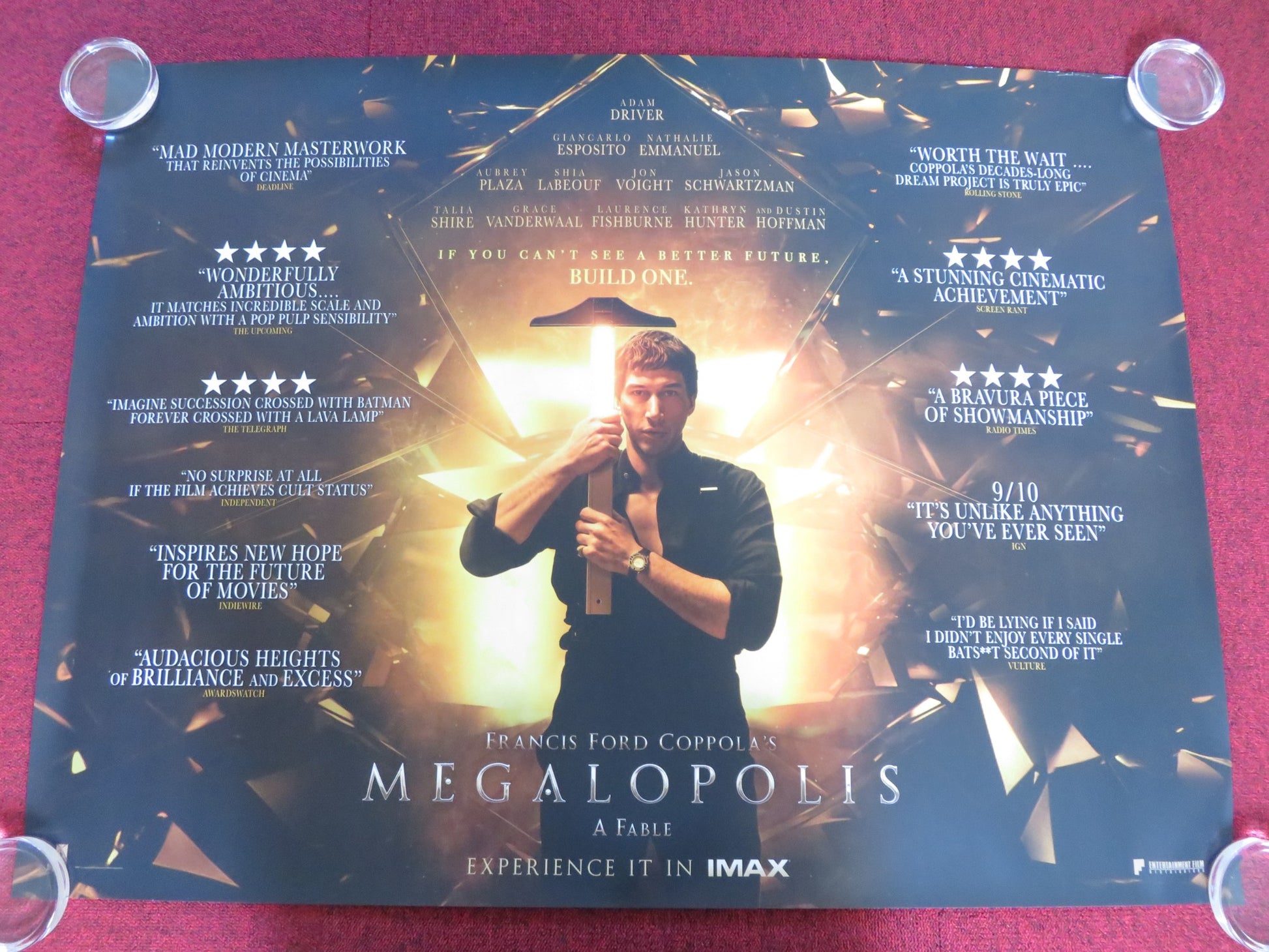 MEGALOPOLIS UK QUAD ROLLED POSTER ADAM DRIVER JON VOIGHT 2024 - Rendezvous Cinema