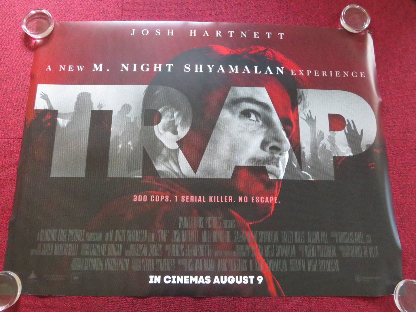 TRAP UK QUAD ROLLED POSTER JOSH HARNETT ARIEL DONOGHUE 2024 - Rendezvous Cinema