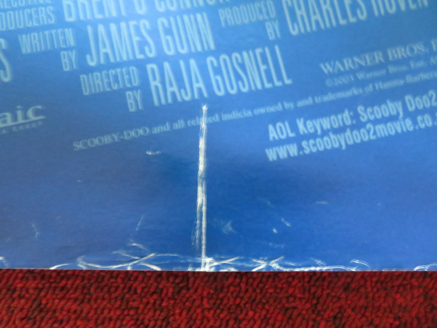 SCOOBY DOO 2: MONSTERS UNLEASHED UK QUAD ROLLED POSTER FREDDIE PRINZE JR. 2004