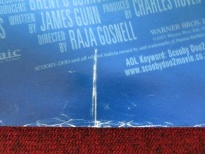 SCOOBY DOO 2: MONSTERS UNLEASHED UK QUAD ROLLED POSTER FREDDIE PRINZE JR. 2004