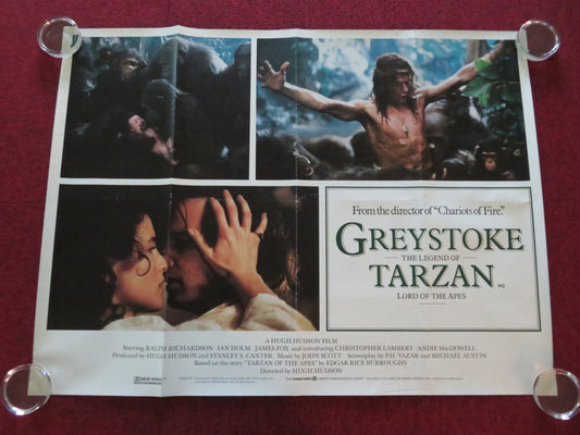 GREYSTOKE: THE LEGEND OF TARZAN, LORD OF THE APES UK QUAD ROLLED POSTER 1984