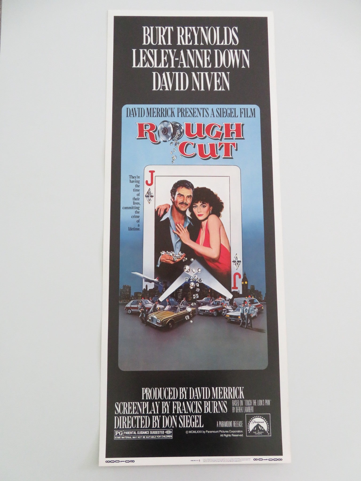 ROUGH CUT US INSERT POSTER BURT REYNOLDS LESLEY-ANNE DOWN 1980 ...