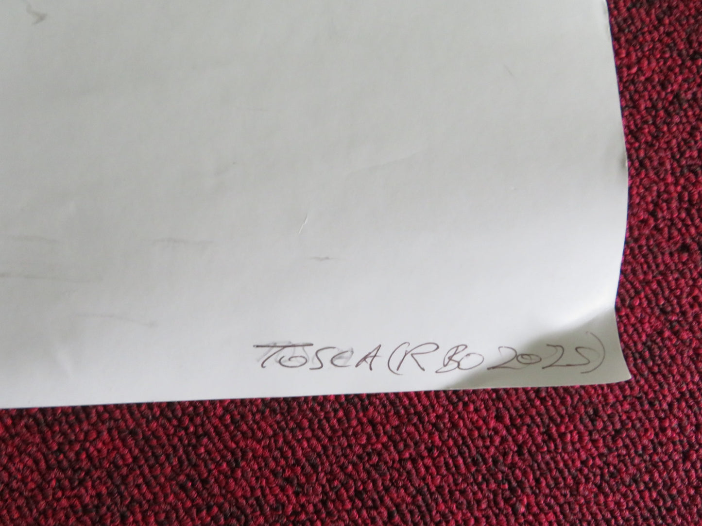 ROYAL BALLET AND OPERA: TOSCA UK QUAD ROLLED POSTER CARLO BOSI A. NETREBKO 2025